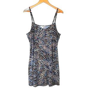 BP Nordstrom Black Multicolored Colorful Summer Mini Dress sz 1X Playful Flirty